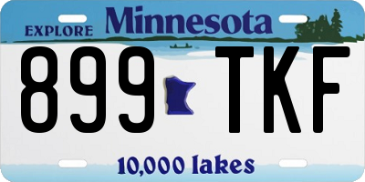 MN license plate 899TKF