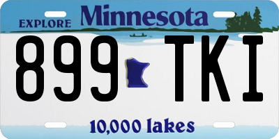 MN license plate 899TKI