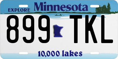 MN license plate 899TKL