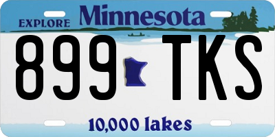 MN license plate 899TKS