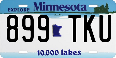 MN license plate 899TKU
