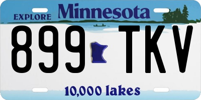 MN license plate 899TKV