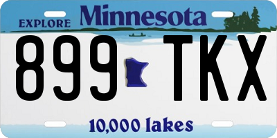 MN license plate 899TKX
