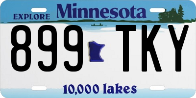 MN license plate 899TKY