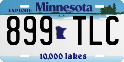 MN license plate 899TLC