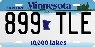 MN license plate 899TLE