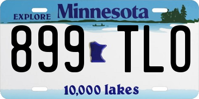 MN license plate 899TLO