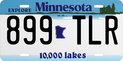 MN license plate 899TLR