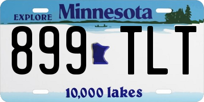 MN license plate 899TLT
