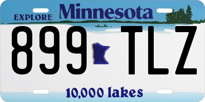 MN license plate 899TLZ