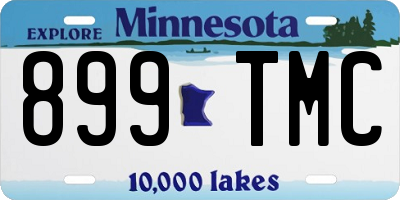 MN license plate 899TMC