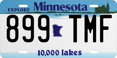 MN license plate 899TMF