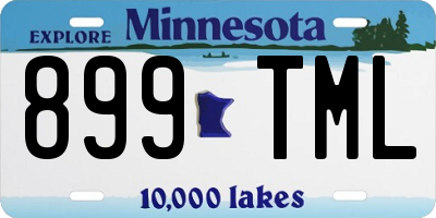 MN license plate 899TML