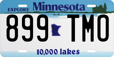 MN license plate 899TMO