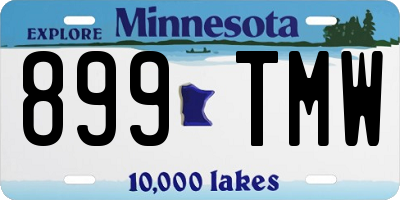 MN license plate 899TMW