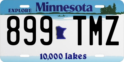 MN license plate 899TMZ