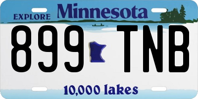 MN license plate 899TNB
