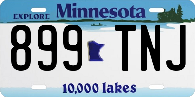 MN license plate 899TNJ