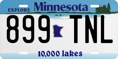 MN license plate 899TNL