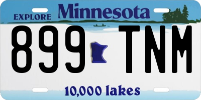 MN license plate 899TNM
