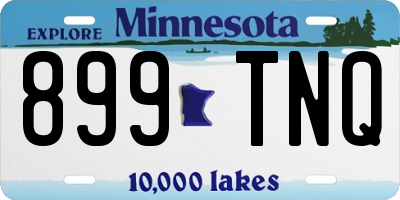 MN license plate 899TNQ