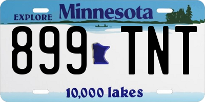 MN license plate 899TNT