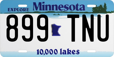 MN license plate 899TNU