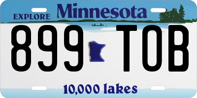 MN license plate 899TOB