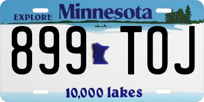 MN license plate 899TOJ