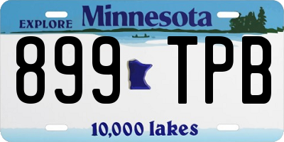 MN license plate 899TPB