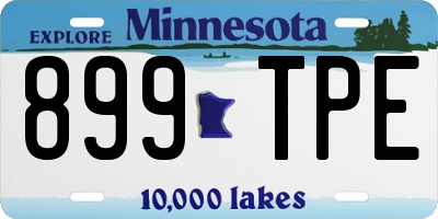 MN license plate 899TPE