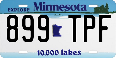 MN license plate 899TPF