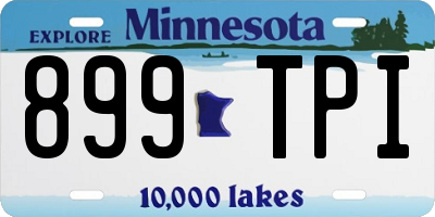 MN license plate 899TPI