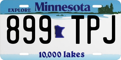 MN license plate 899TPJ