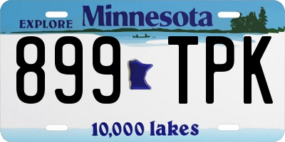 MN license plate 899TPK