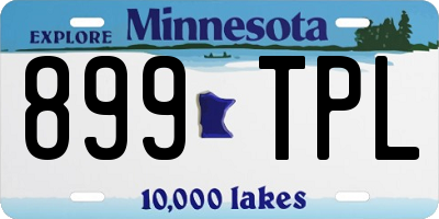 MN license plate 899TPL