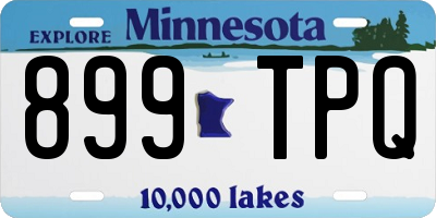 MN license plate 899TPQ