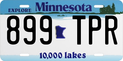 MN license plate 899TPR