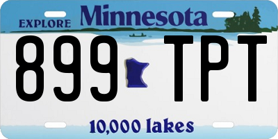 MN license plate 899TPT