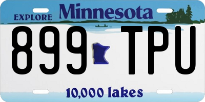 MN license plate 899TPU