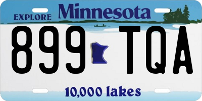 MN license plate 899TQA