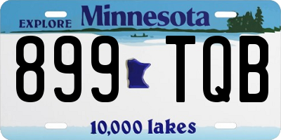 MN license plate 899TQB