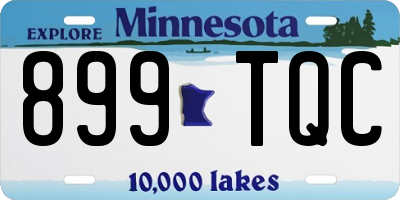 MN license plate 899TQC