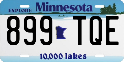 MN license plate 899TQE