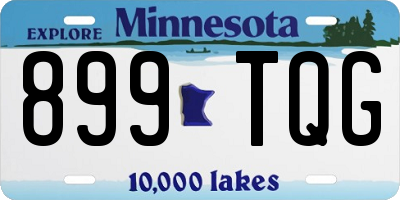 MN license plate 899TQG