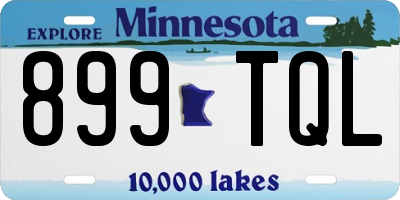 MN license plate 899TQL