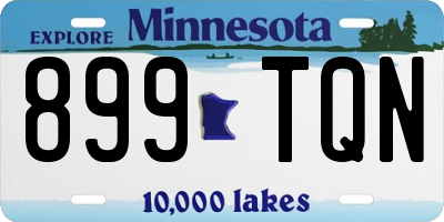 MN license plate 899TQN
