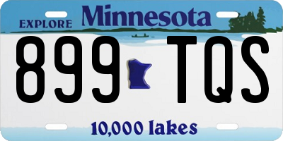 MN license plate 899TQS