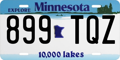 MN license plate 899TQZ