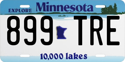 MN license plate 899TRE